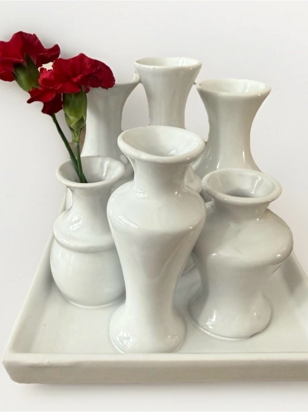 White Ceramic Bud Vases - Home Accents - Picture 4 of 4
